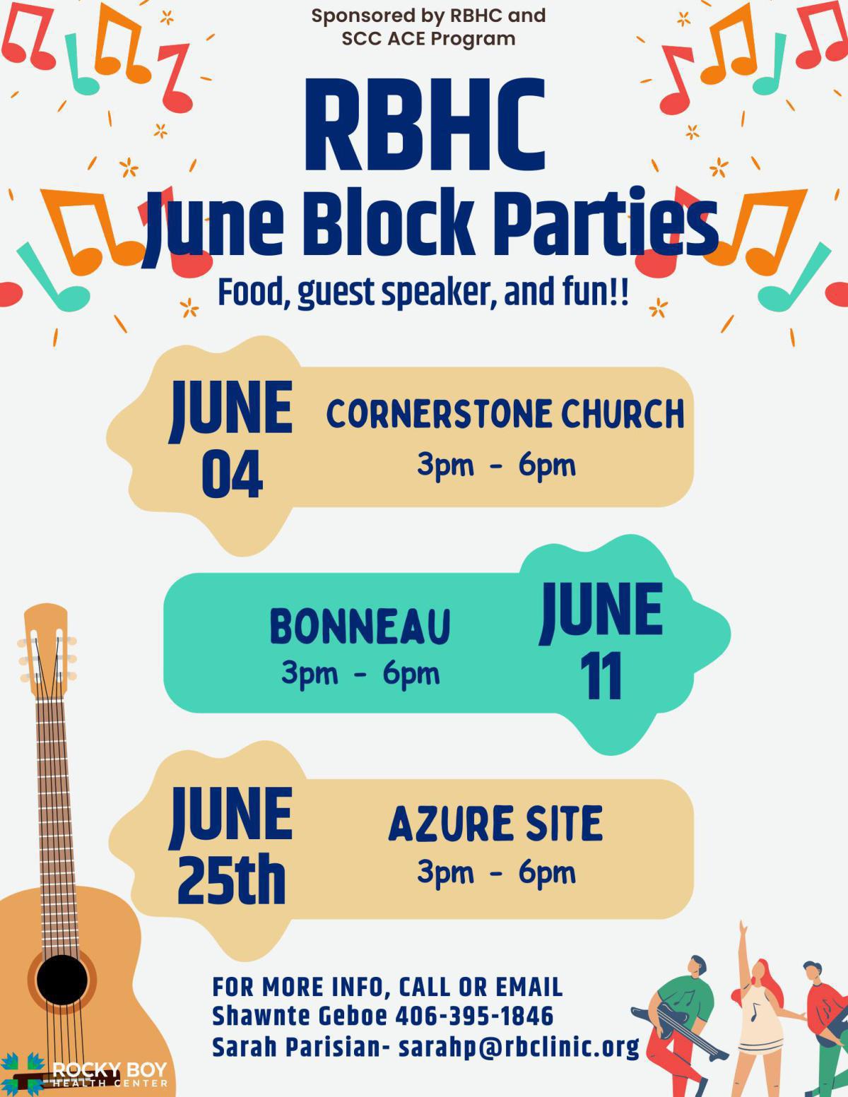 RBHC June Block Parties RBHC June Block Parties