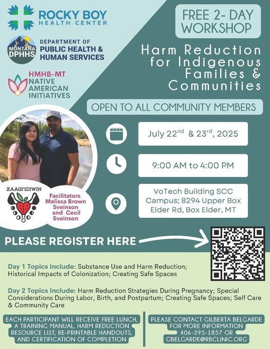 Harm Reduction For Indigenous Families & Communities Workshop Harm Reduction For Indigenous Families & Communities Workshop