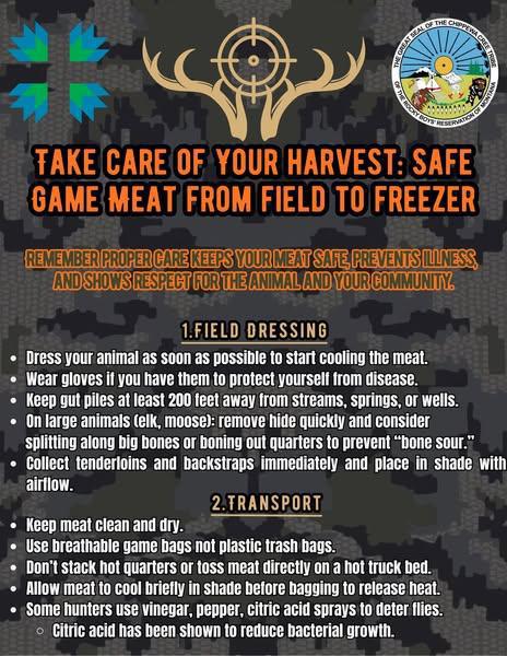 Wild Game Harvest Guidelines Wild Game Harvest Guidelines