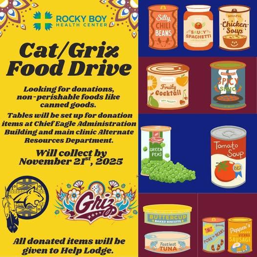 Rocky Boy Health Center Community Cat/Griz Food Drive