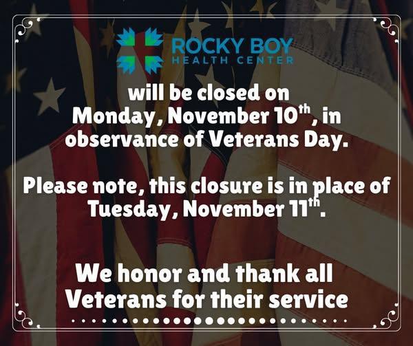 Veteran's Day Closure