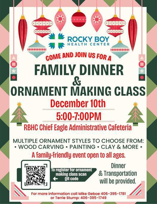 Family Dinner & Ornament Making Family Dinner & Ornament Making