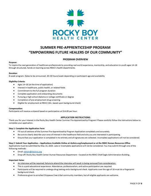 Summer Pre-Apprenticeship Program