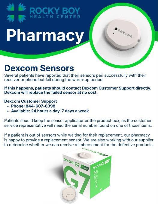 PHARMACY UPDATE – DEXCOM SENSORS PHARMACY UPDATE – DEXCOM SENSORS