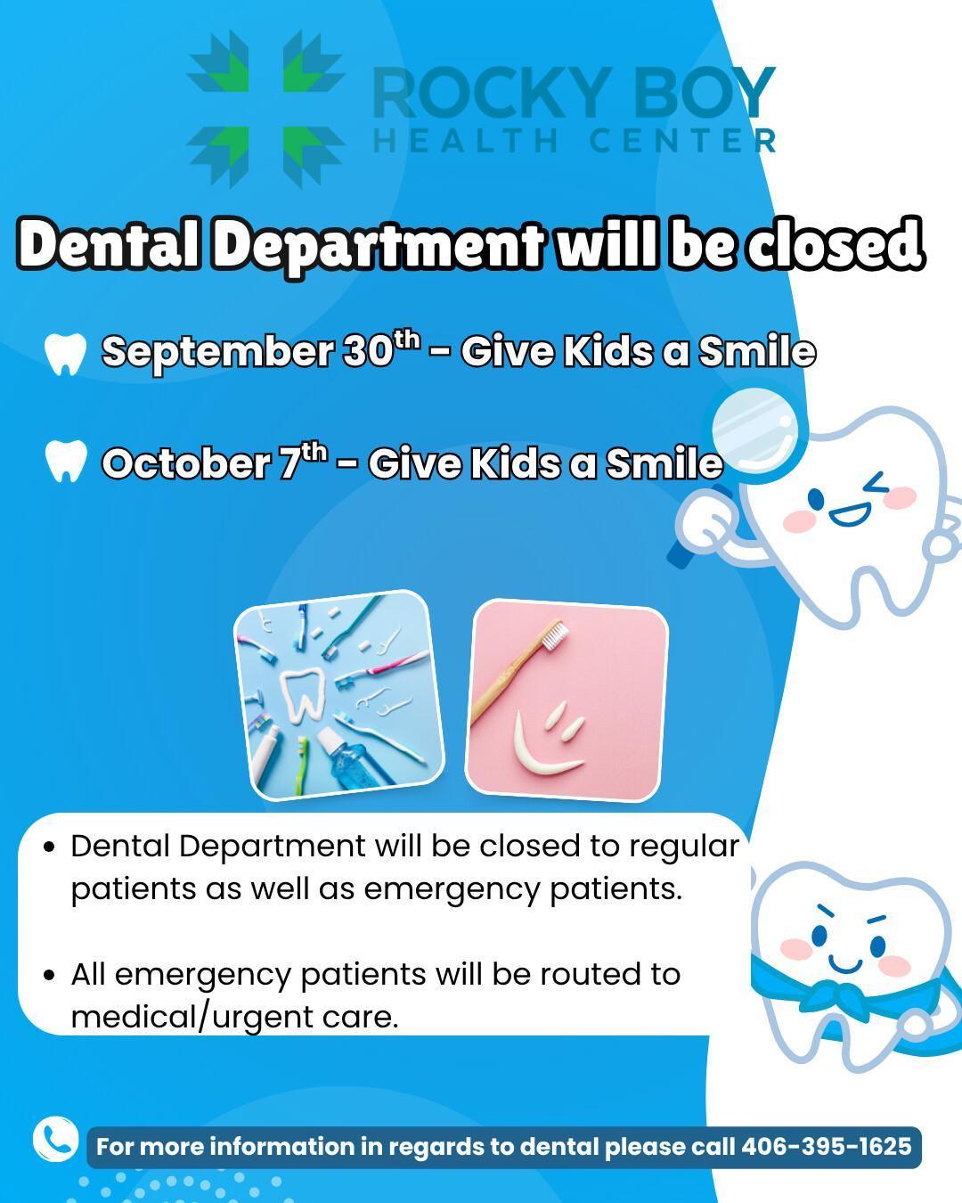 Dental Dept Closure Days