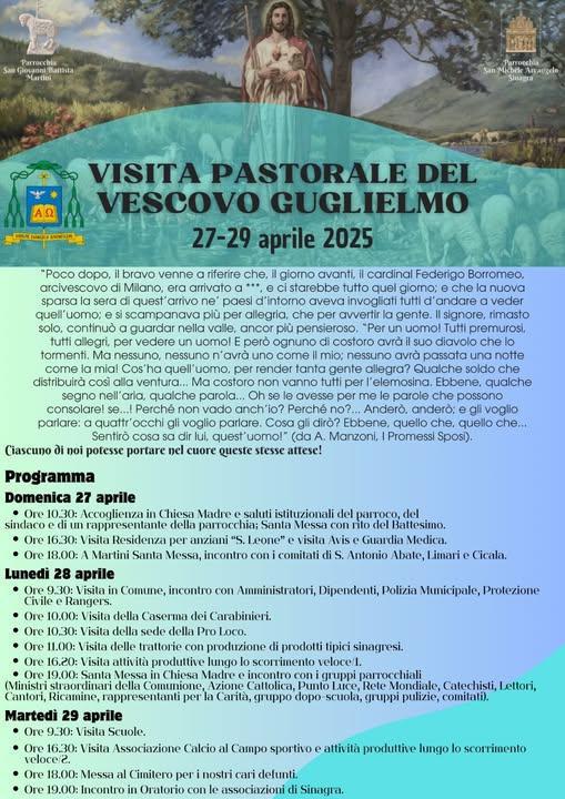 Visita Pastorale del Vescovo Guglielmo