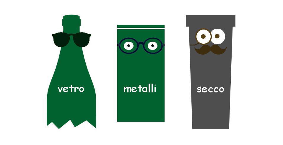 Stasera esporre indifferenziato, vetro e lattine