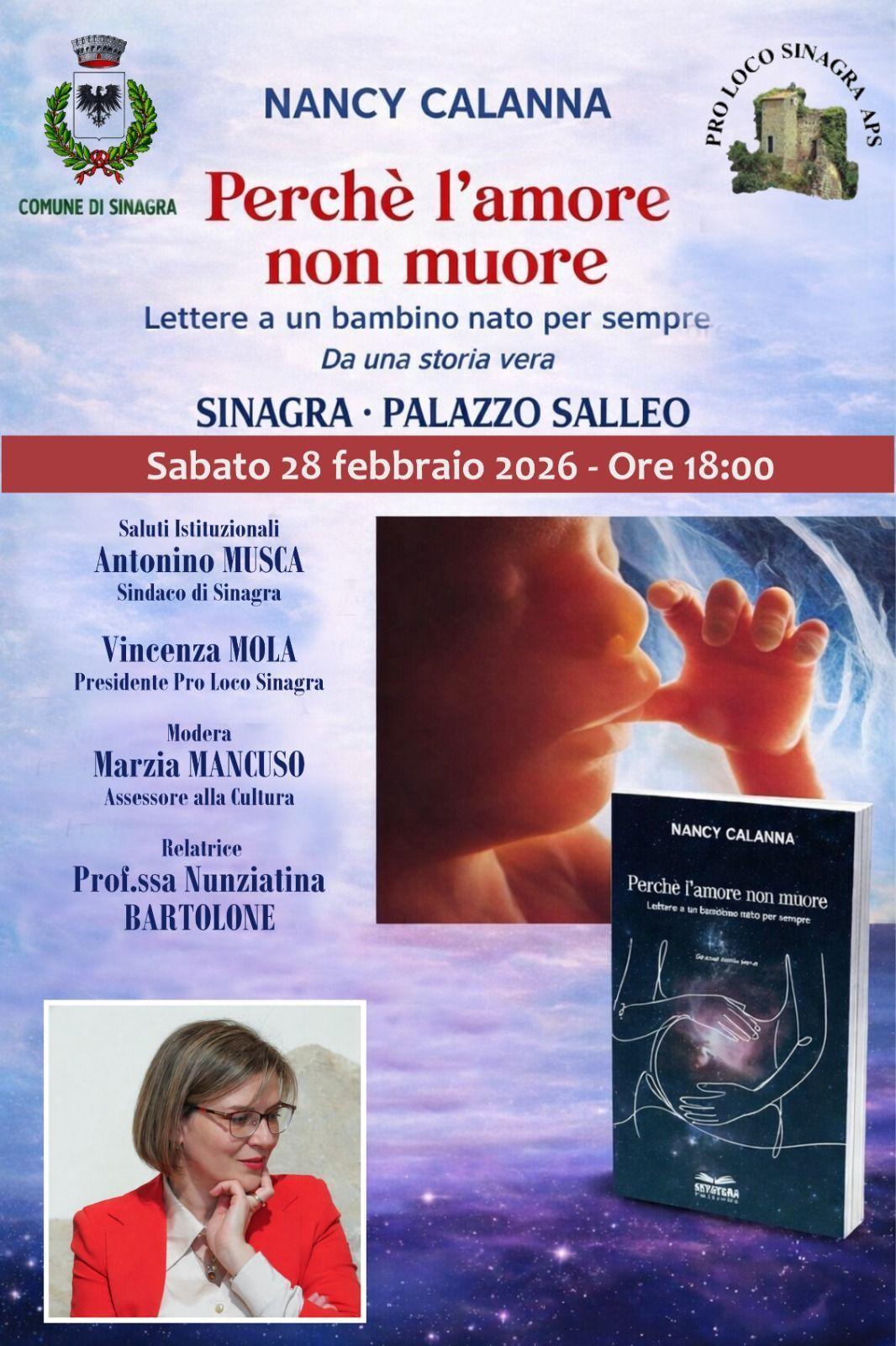 Perchè L'amore Non Muore - Lettera a Un Bambino Nato Per Sempre di Nancy Calanna(Inizio ore 18:00)