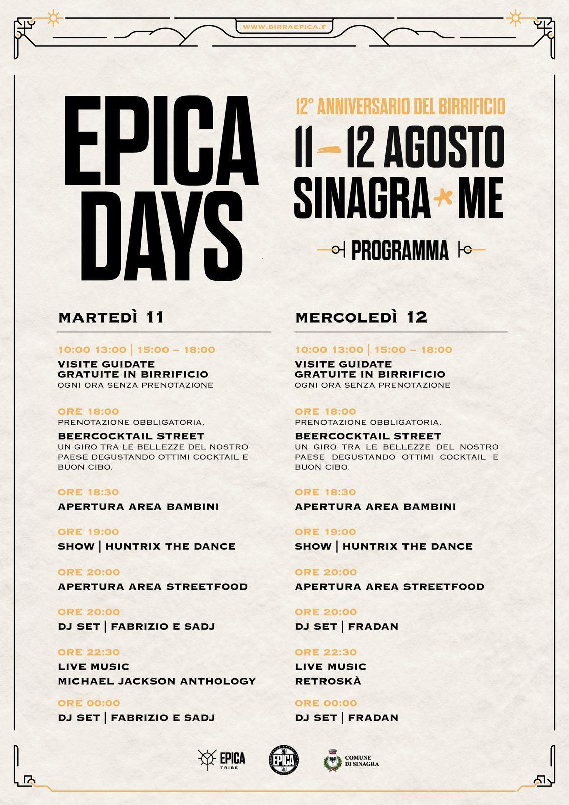 Epica Days - 12° anniversario del Birrificio (dalle ore 10.00)
