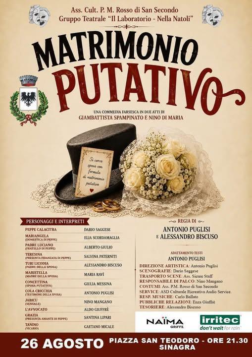 Commedia "Matrimonio Putativo" (inizio ore 21:30)
