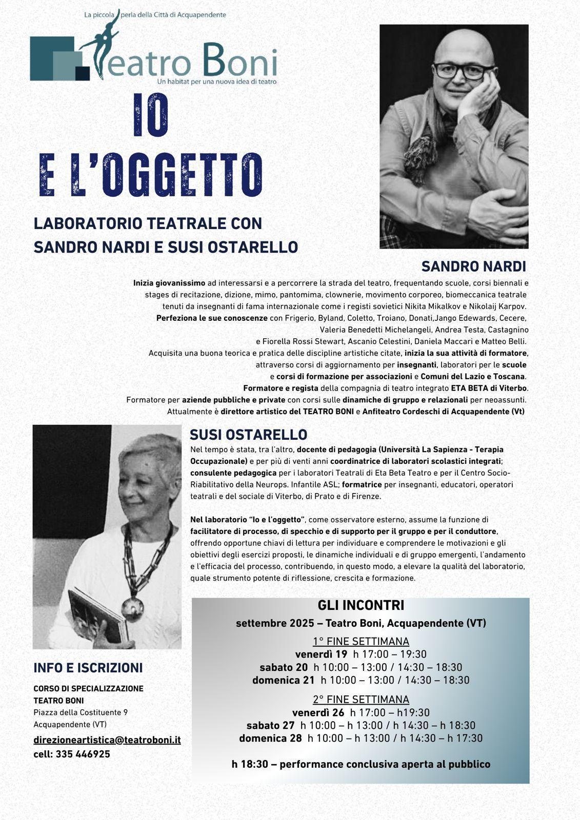 IO E L'OGGETTO - LABORATORIO TEATRALE 