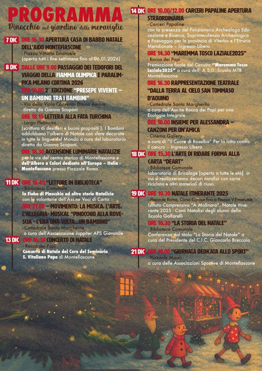 Natale 2025 - Pinocchio nel Giardino delle Meraviglie