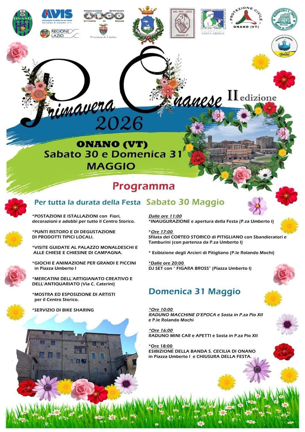 Primavera Onanese 2026 – II Edizione (dalle ore 10.00) Primavera Onanese 2026 – II Edizione (dalle ore 10.00)