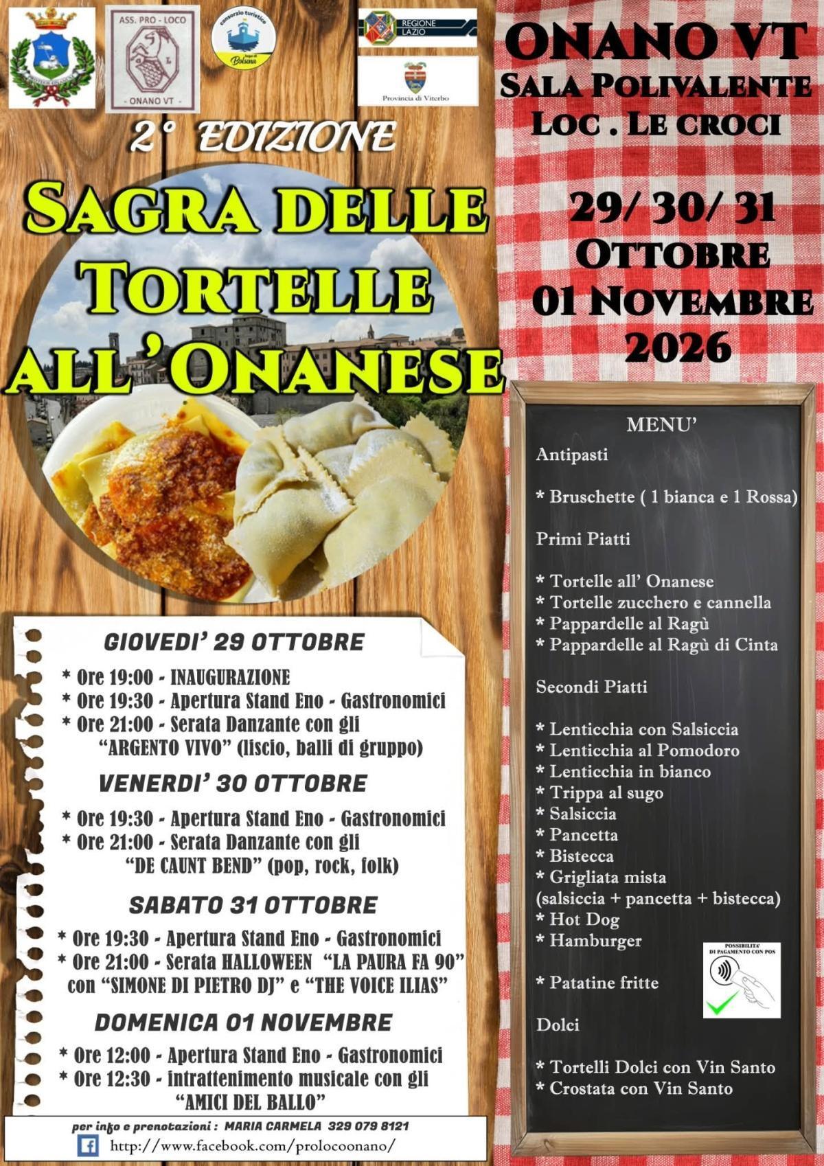 Sagra delle Tortelle all' Onanese - 2° Edizione