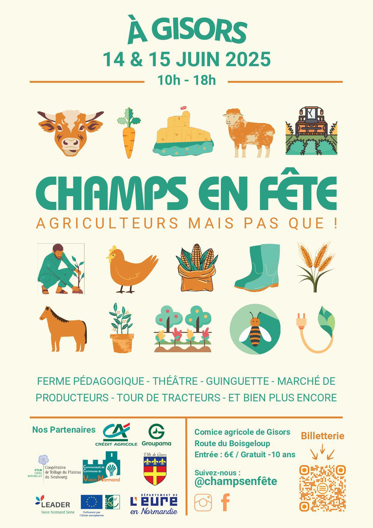 Champs en Fête, Comice Agricole de Gisors, les 14 & 15 Juin !