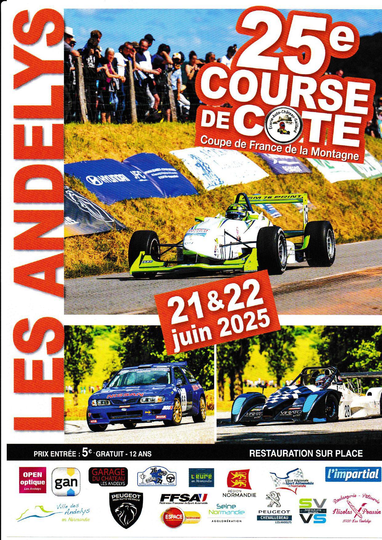 Course de côtes des Andelys, 21 & 22 Juin, avec Espace !