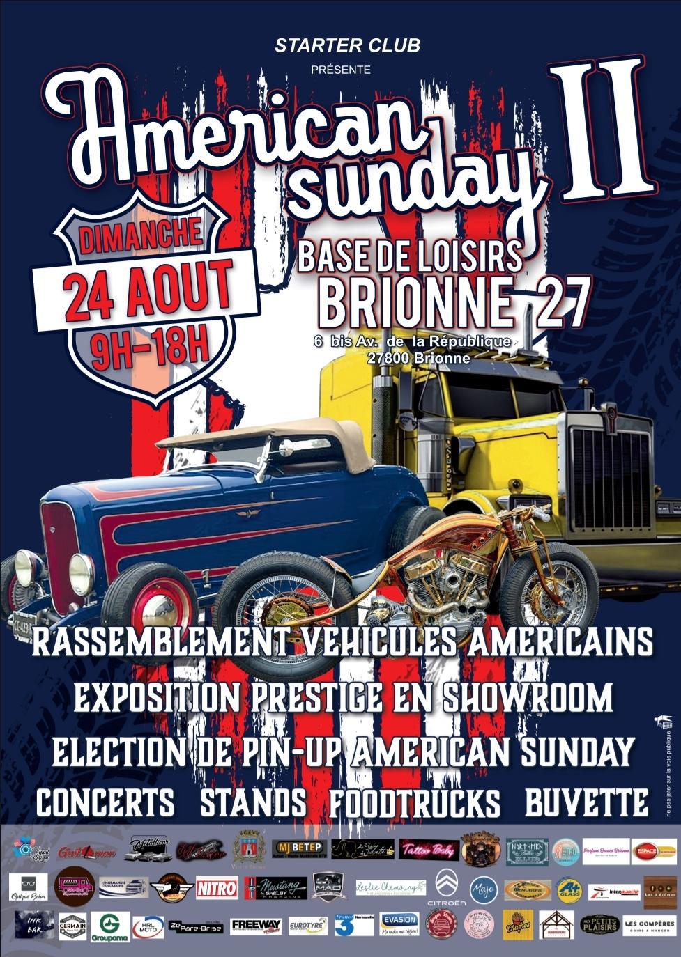 American Sunday 2, à Brionne, Dimanche 24 Août, avec Espace !