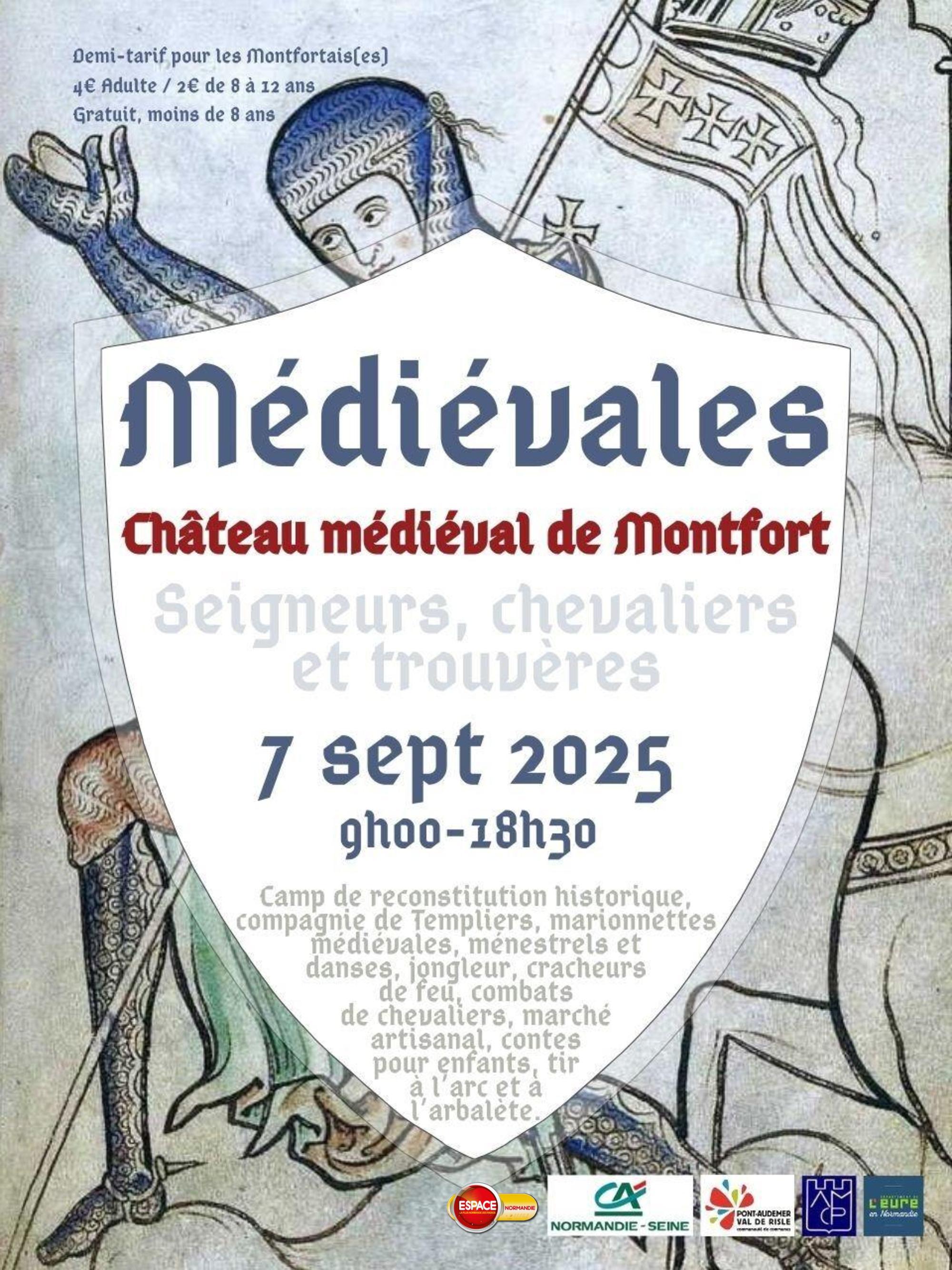 Les Médiévales à Montfort-sur-Risle, Dimanche 7 Septembre, avec Espace !