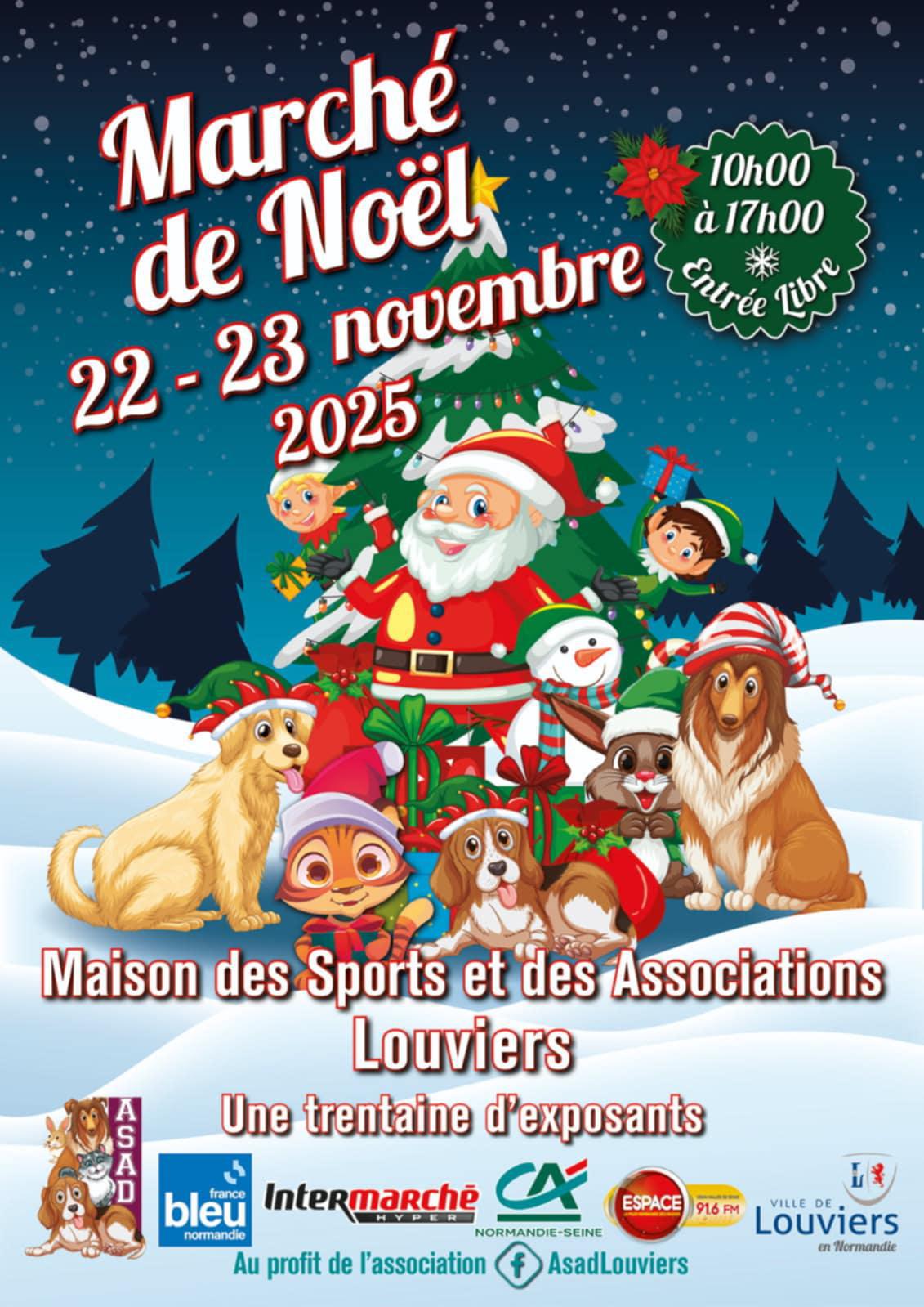 Marché de Noël, 22 & 23 Nov 2025, à Louviers, avec Espace !