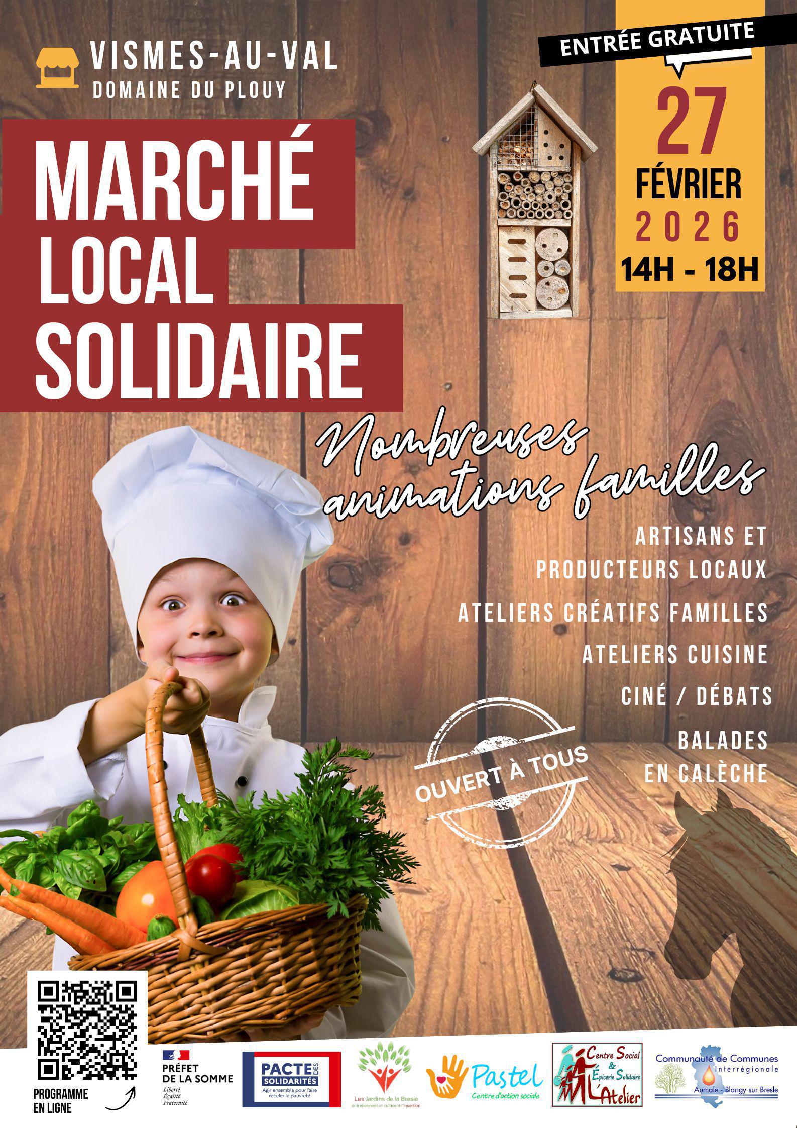 Marché local & solidaire, Vendredi 27 Février à Vismes-au-Val !