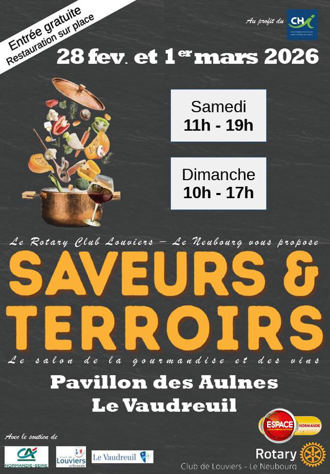 Salon Saveurs & Terroir, 28 Février, Dimanche 1er Mars, au Vaudreuil, avec Espace !