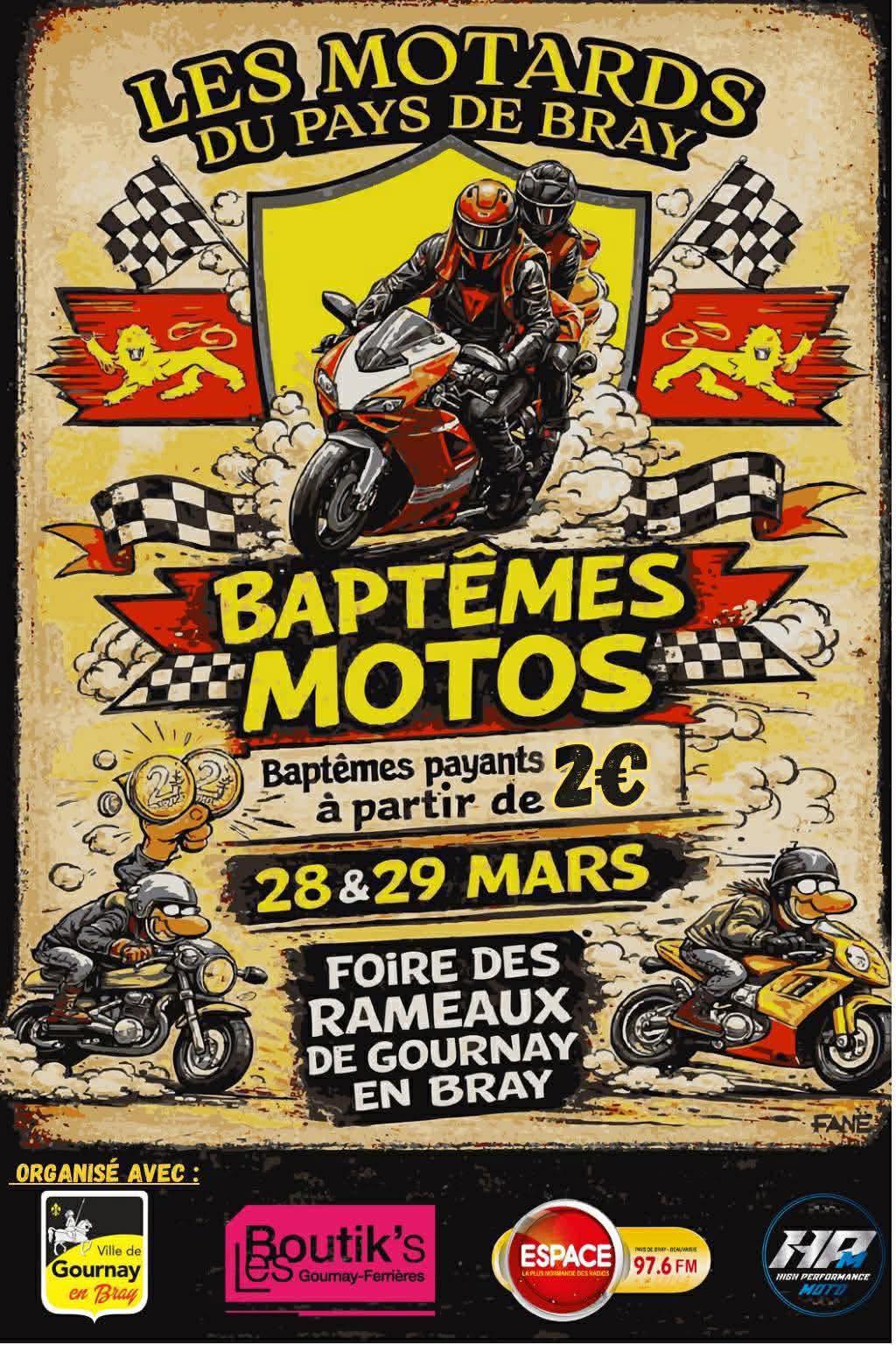Baptêmes Motos sur la Foire des Rameaux, avec les Motards du Pays de Bray !