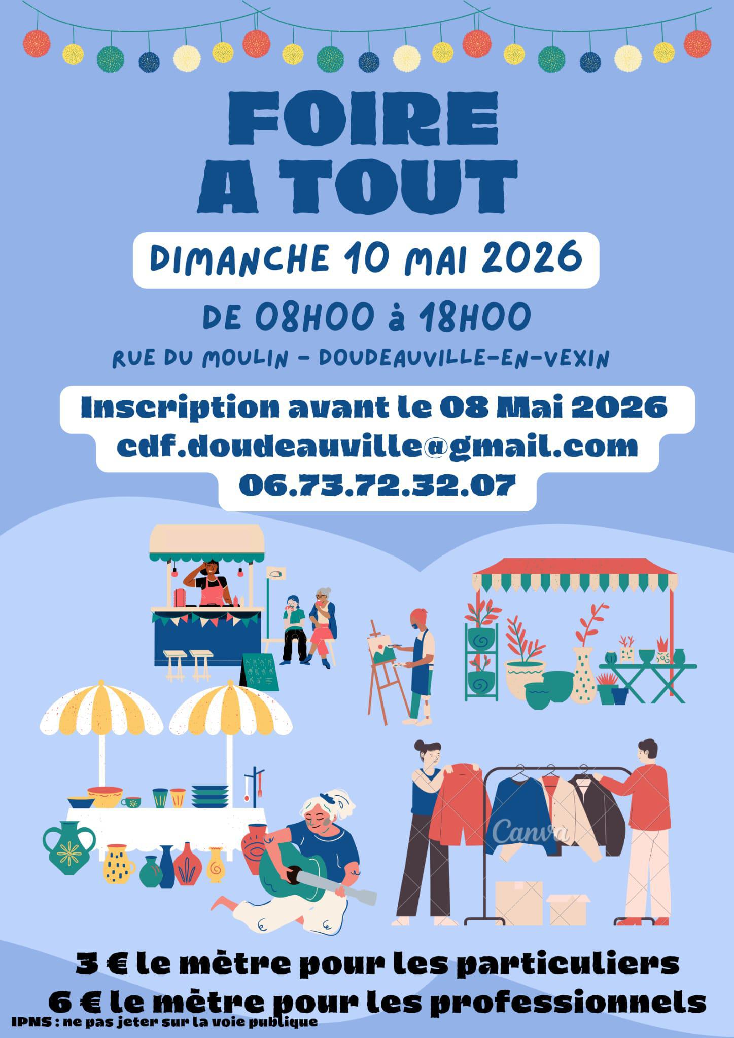 Foire à tout à Doudeauville-en-Vexin, Dimanche 10 Mai 2026 !