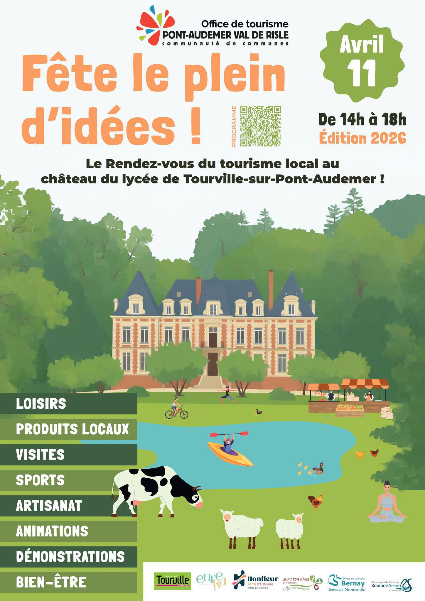 Fête le plein d'idées ! Salon du tourisme local, château de Tourville-sur-Pont-Audemer, avec Espace !