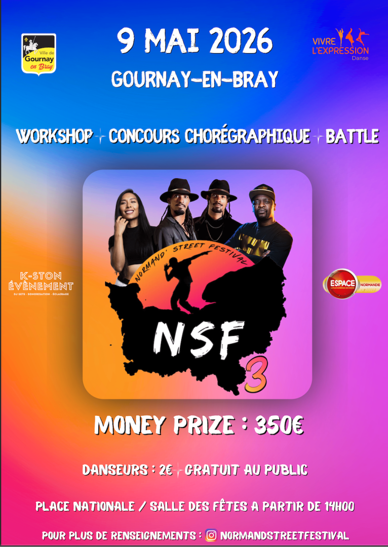 Normand'Street Festival, Samedi 9 Mai, à Gournay-en-Bray, avec Espace !