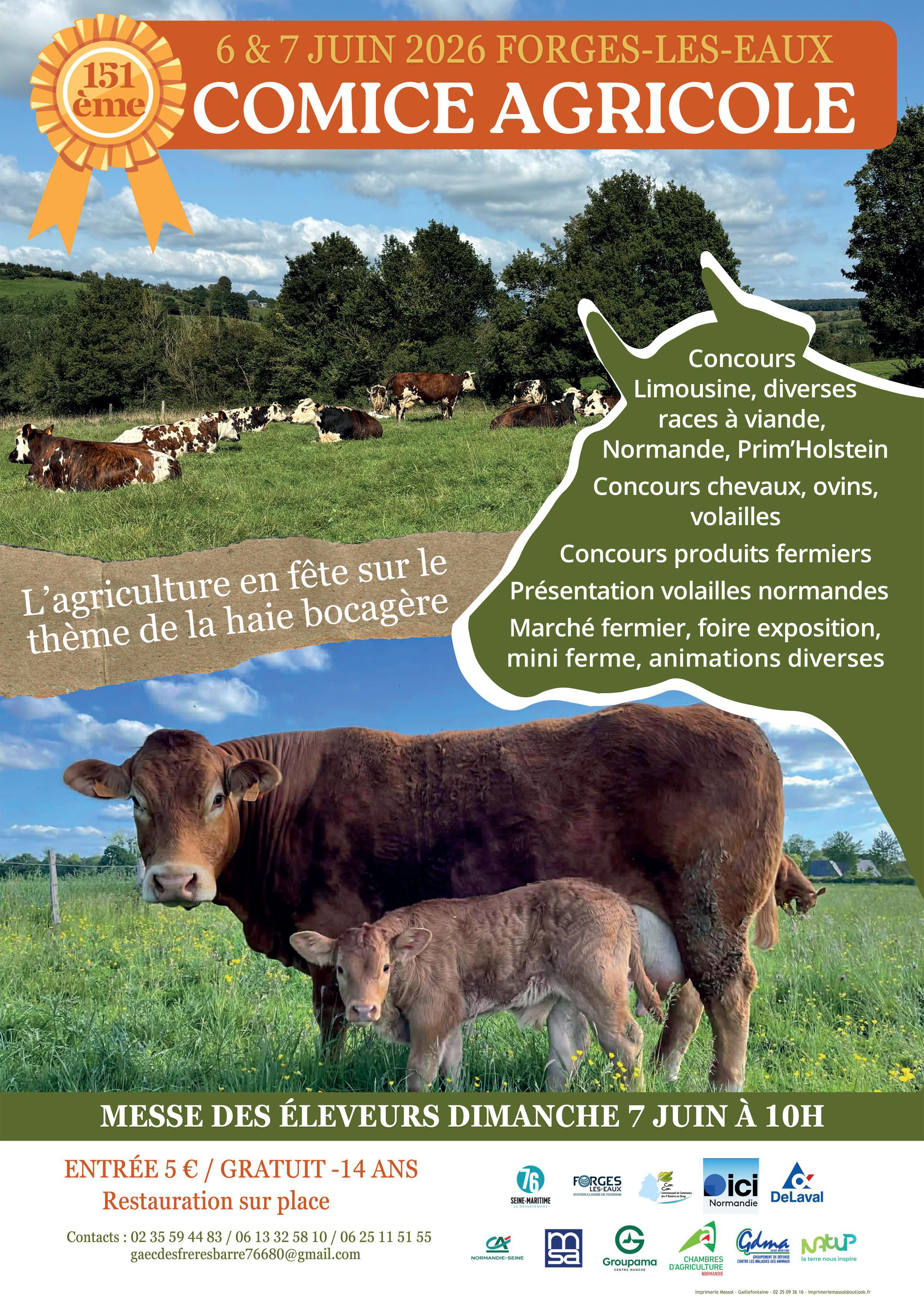 151ème Comice Agricole à Forges-les-Eaux, les 6 & 7 Juin 2026 !