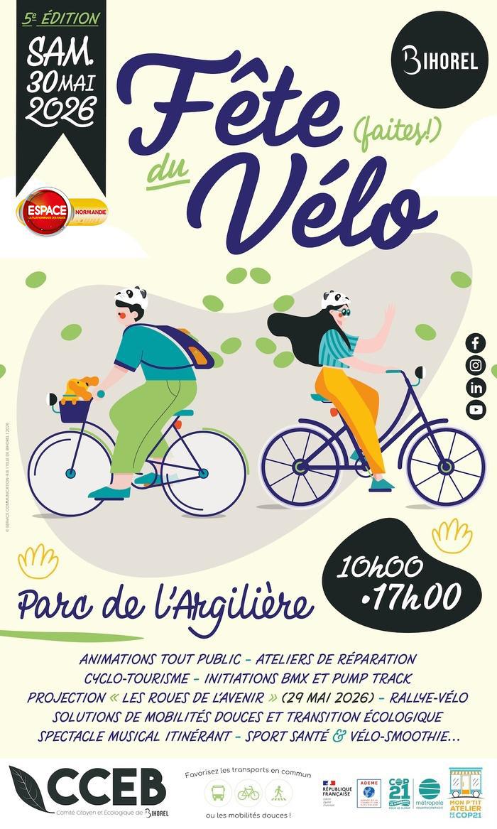 Fête (faites) du vélo, Samedi 30 Mai 2026, à Bihorel !