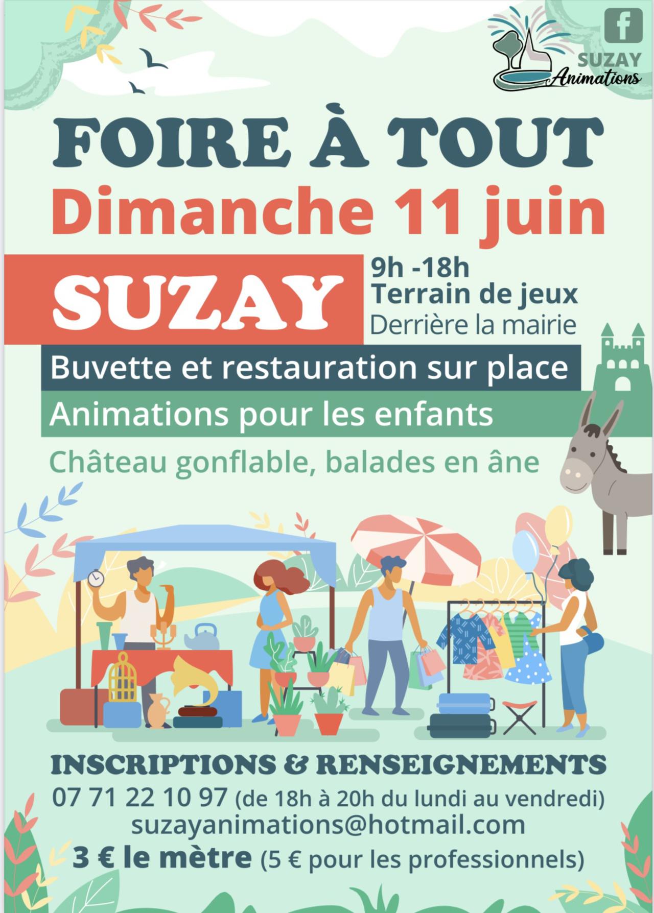 Foire à Tout de Suzay, Dimanche 11 Juin, avec Espace !