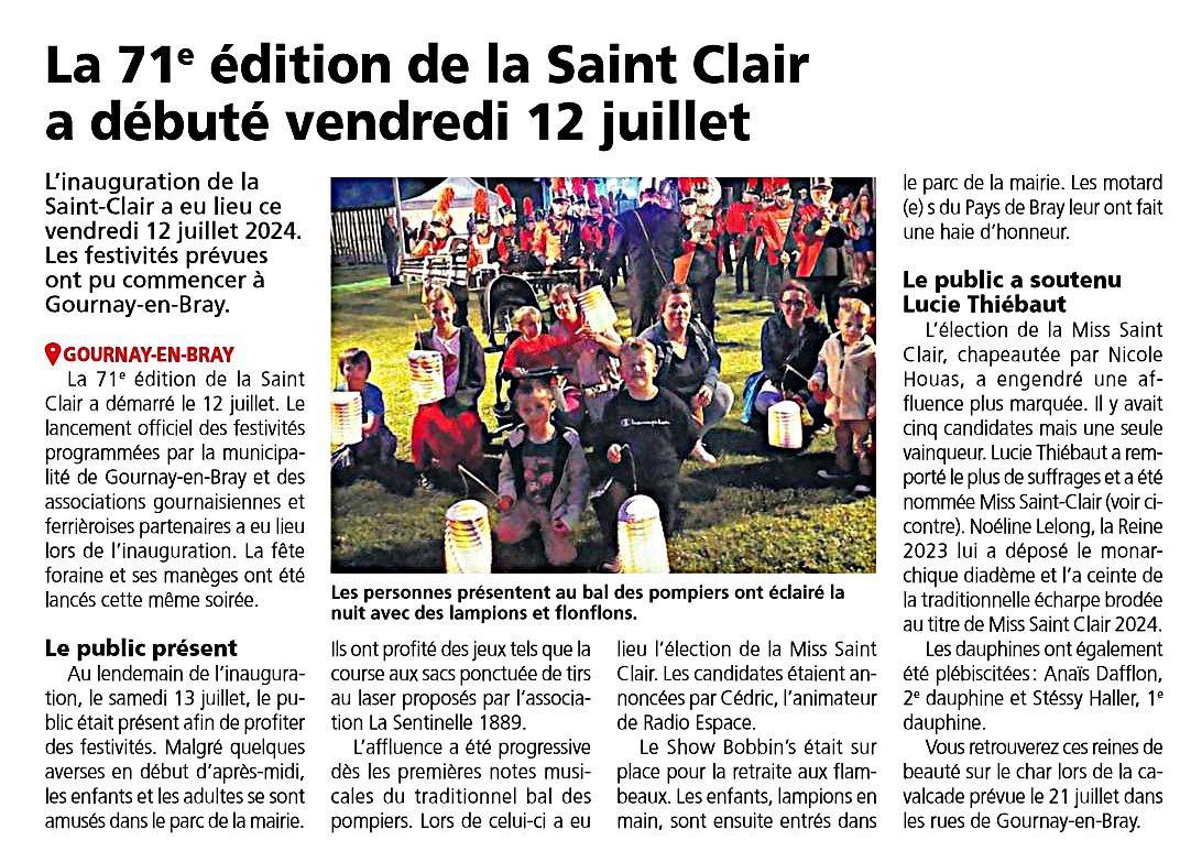 71ème Saint Clair à Gournay-En-Bray, avec Espace !