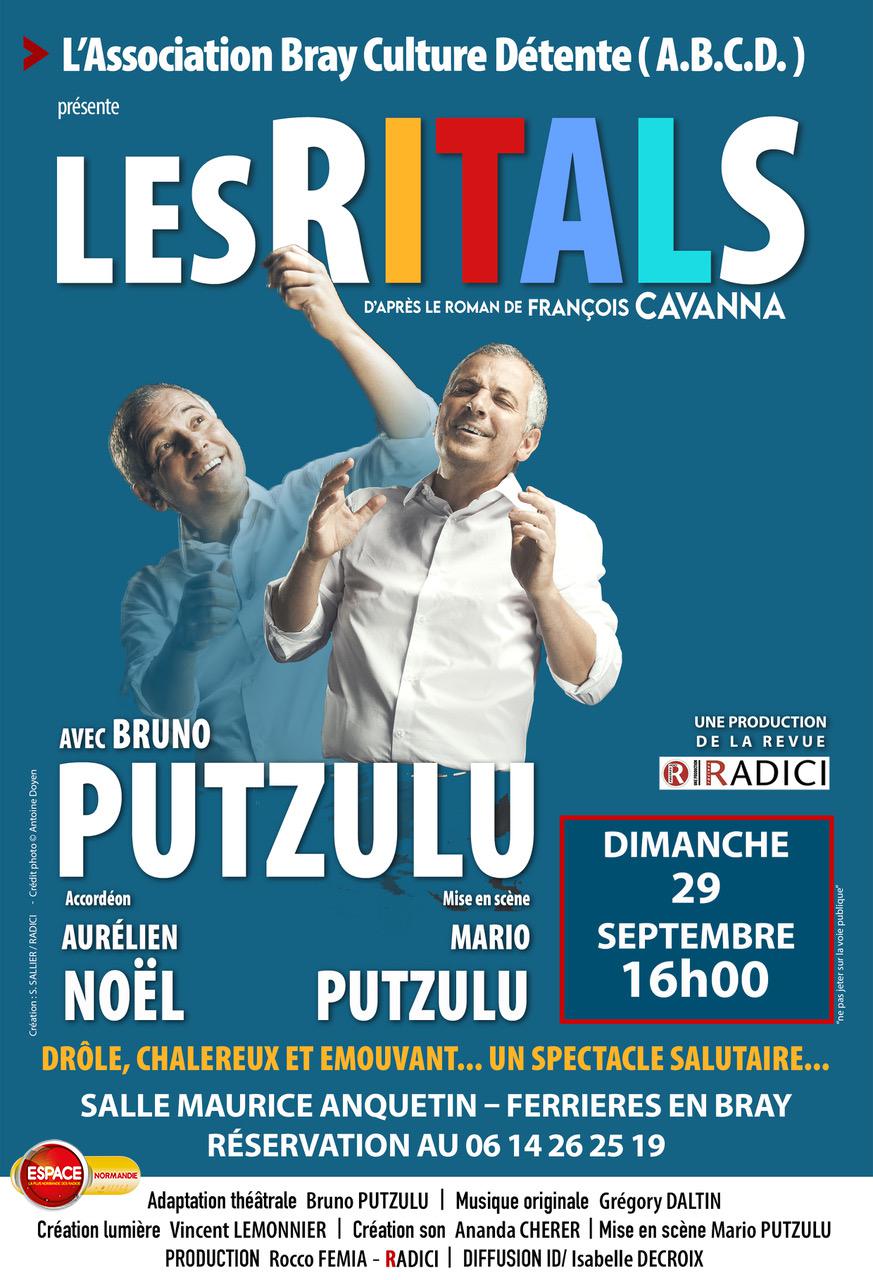 Théâtre "Les Ritals", Dimanche 29 Septembre, à Ferrières-En-Bray, avec Espace !