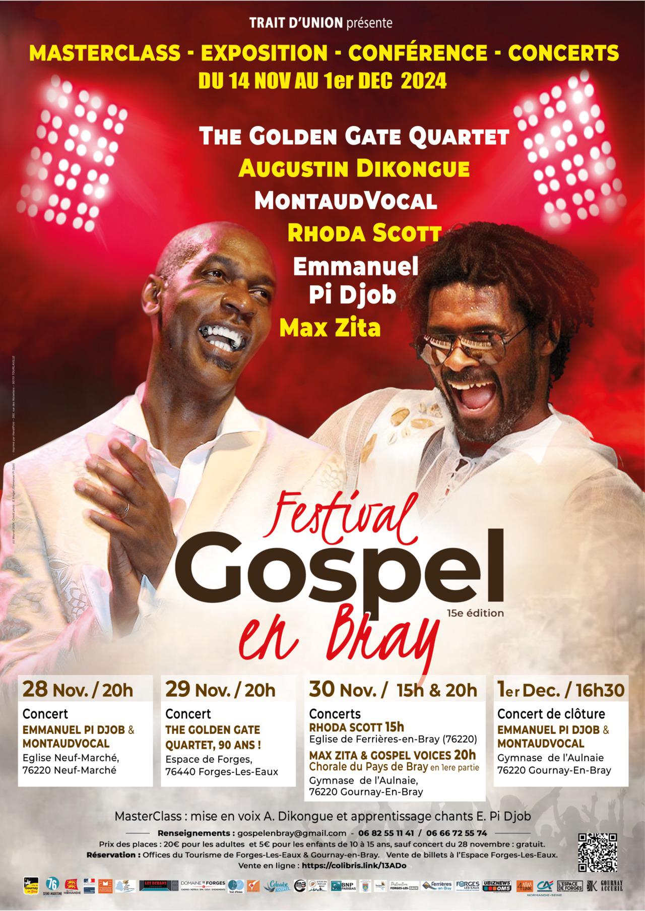 15ème Festival Gospel en Bray, du 14 Nov. au 1er Décembre 2024 !