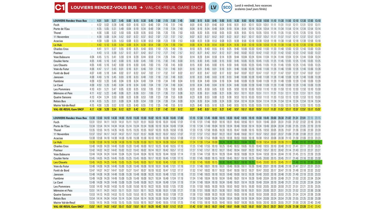 SEMO Bus • Horaires