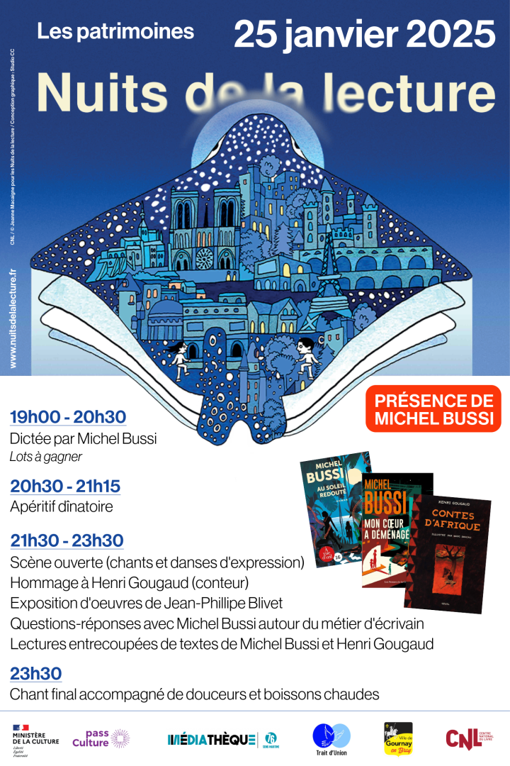 Nuits de la Lecture, Samedi 25 Janvier, à Gournay-en-Bray !