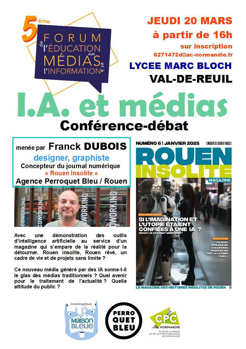 Forum EMI • Conférence-débat, Jeudi 20 Mars 2025 à Val-de-Reuil avec Espace !