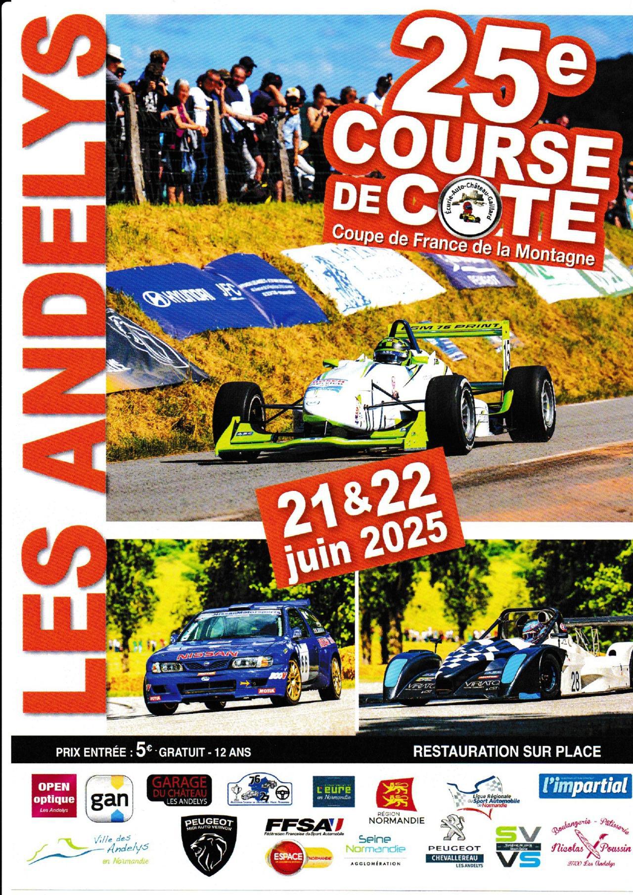 Course de côtes des Andelys, 21 & 22 Juin, avec Espace !