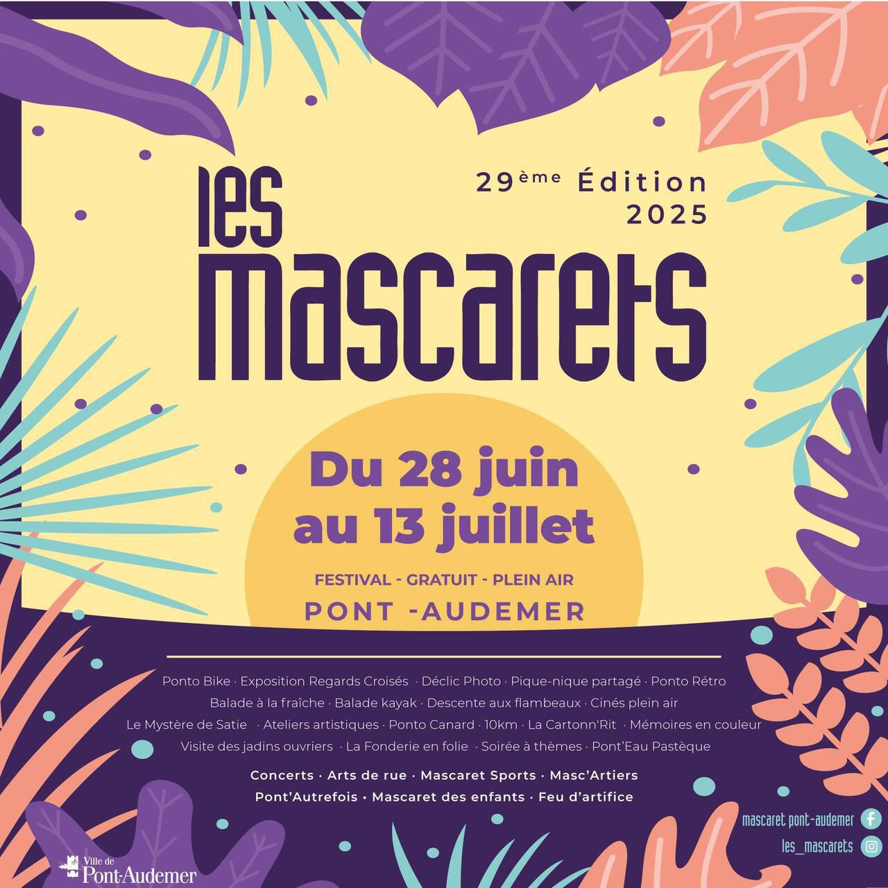 Festival "Les Mascarets", à Pont-Audemer, du 28 Juin au 13 Juillet, avec Espace !