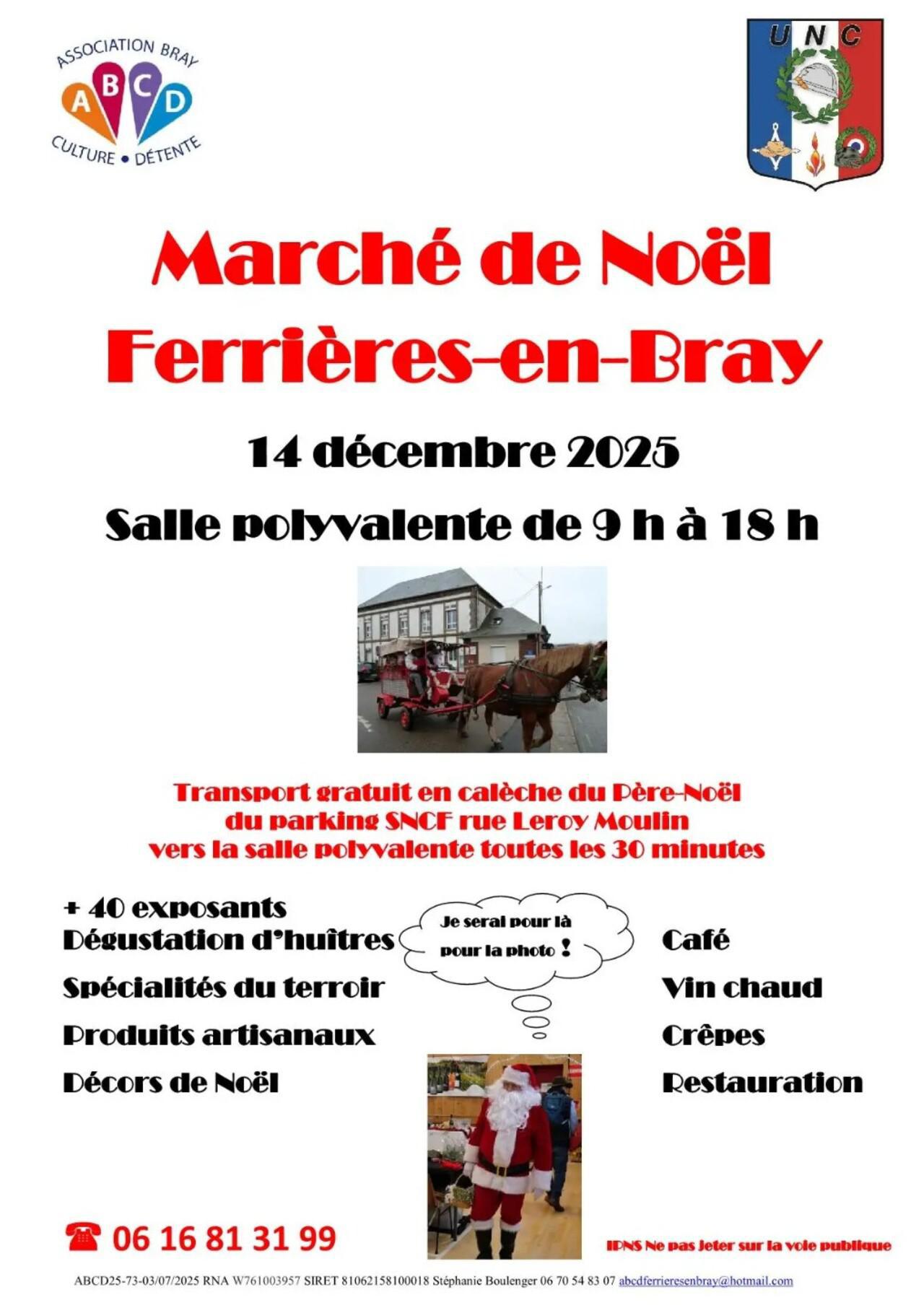 Marché de Noël, à Ferrières-en-Bray, Dimanche 14 Décembre, avec Espace !