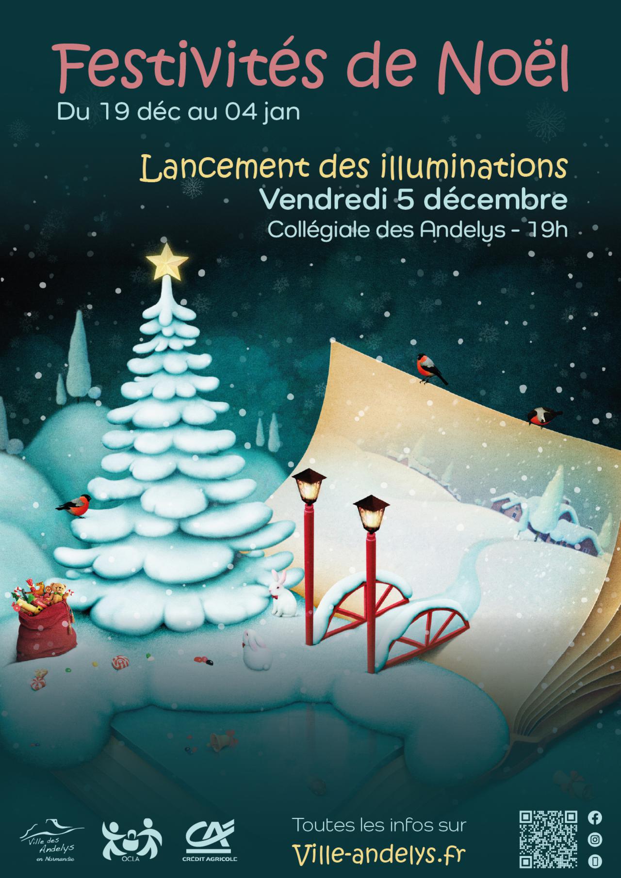 Lancement des illuminations, aux Andelys, Vendredi 5 Décembre, avec Espace !