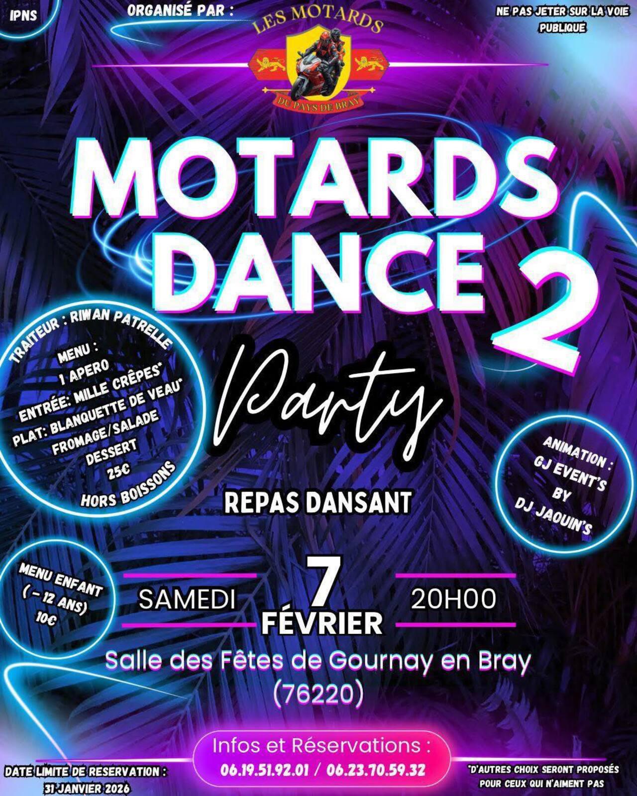 Motards Dance Party 2, Samedi 7 Février, avec les Motards du Pays de Bray !