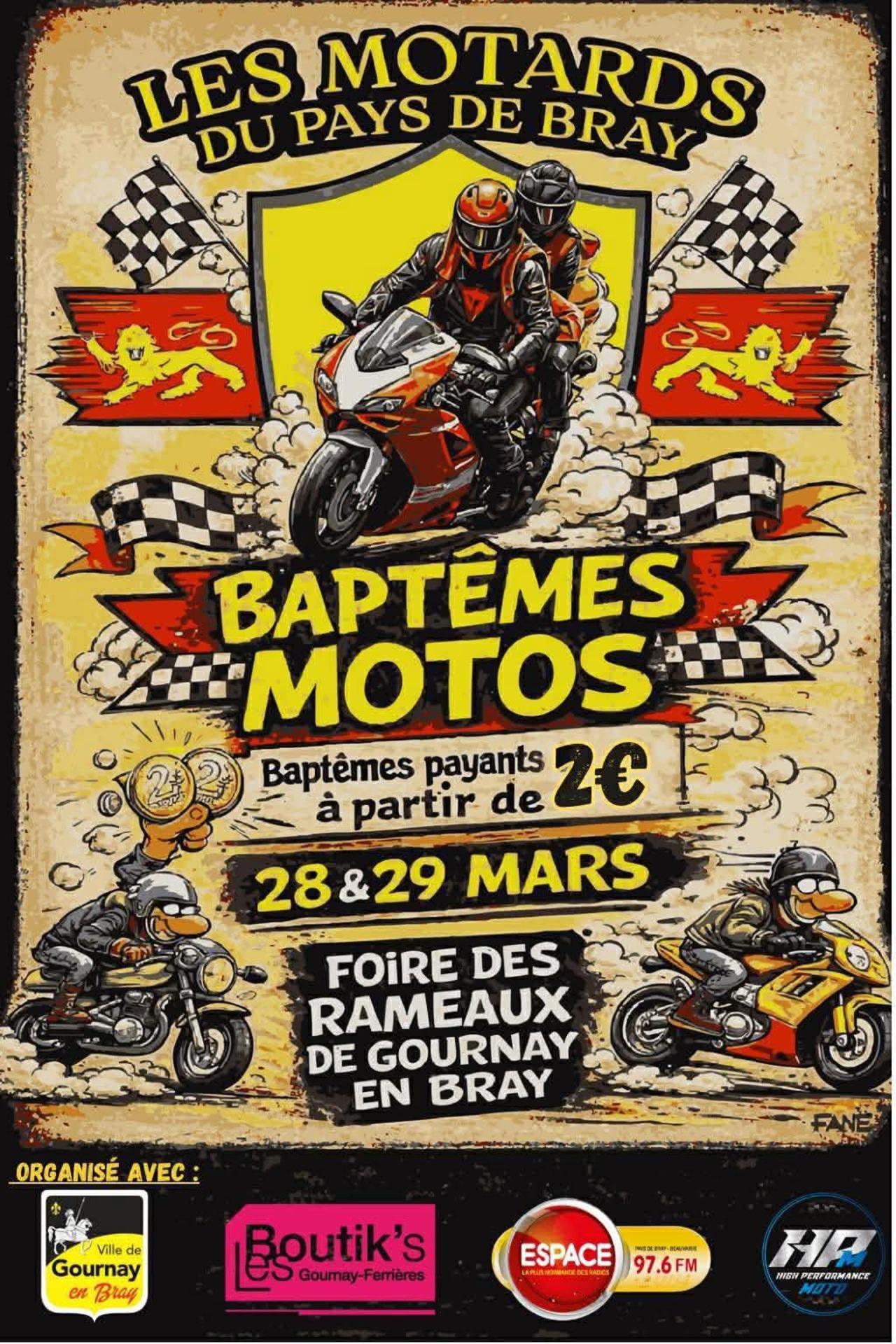 Baptêmes Motos sur la Foire des Rameaux, avec les Motards du Pays de Bray !