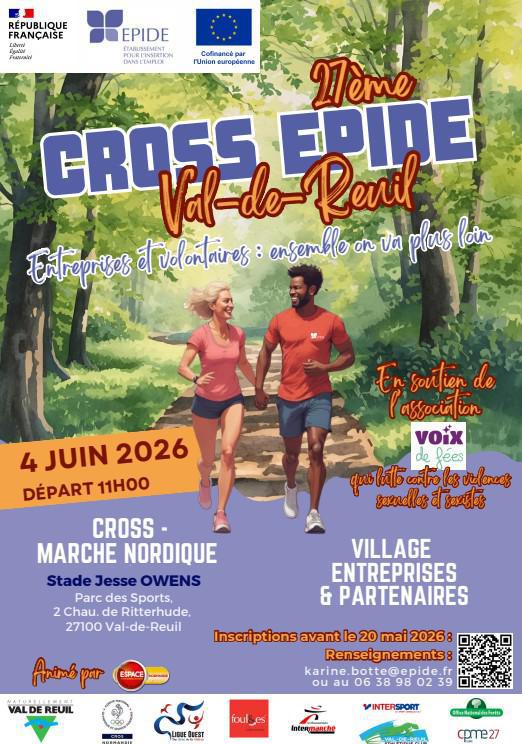 27ème Cross Epide Val-de-Reuil, Jeudi 4 Juin, avec Espace !