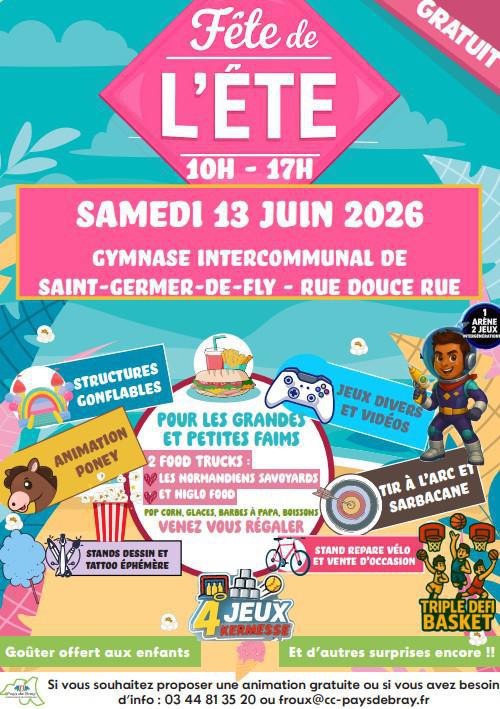 Fête de l'été, Samedi 13 Juin à Saint-Germer-de-Fly !