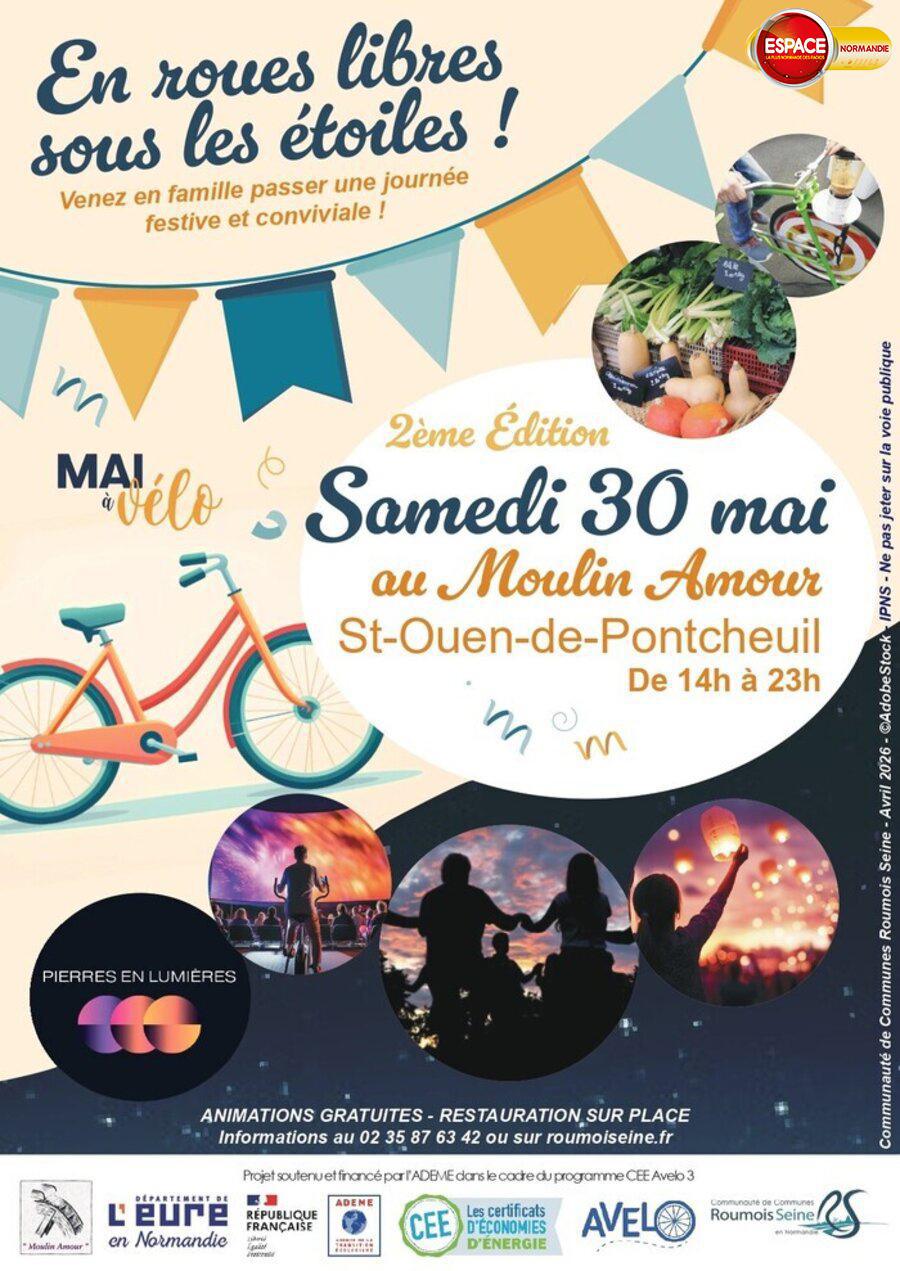 En roue libres sous les étoiles, Samedi 30 Mai à St-Ouen-de-Pontcheuil, avec Espace !