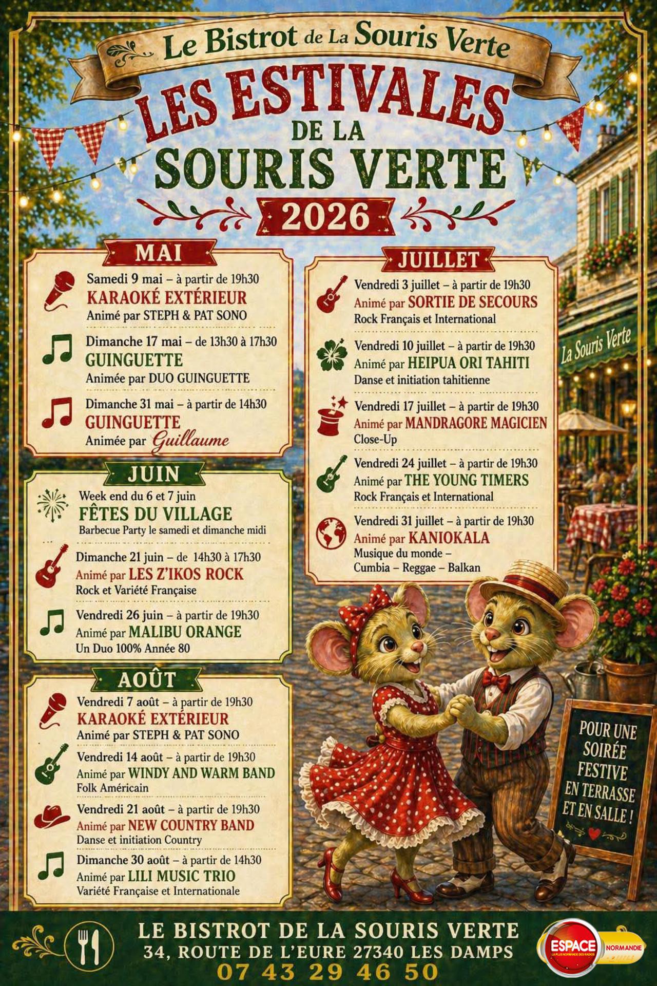 Les Estivales de la Souris Verte, aux Damps, avec Espace !