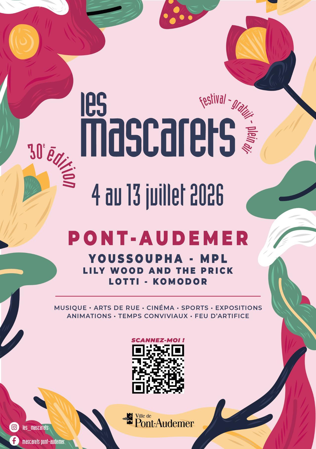 30ème Mascarets, à Pont-Audemer, du 4 au 13 Juillet 2026, avec Espace !