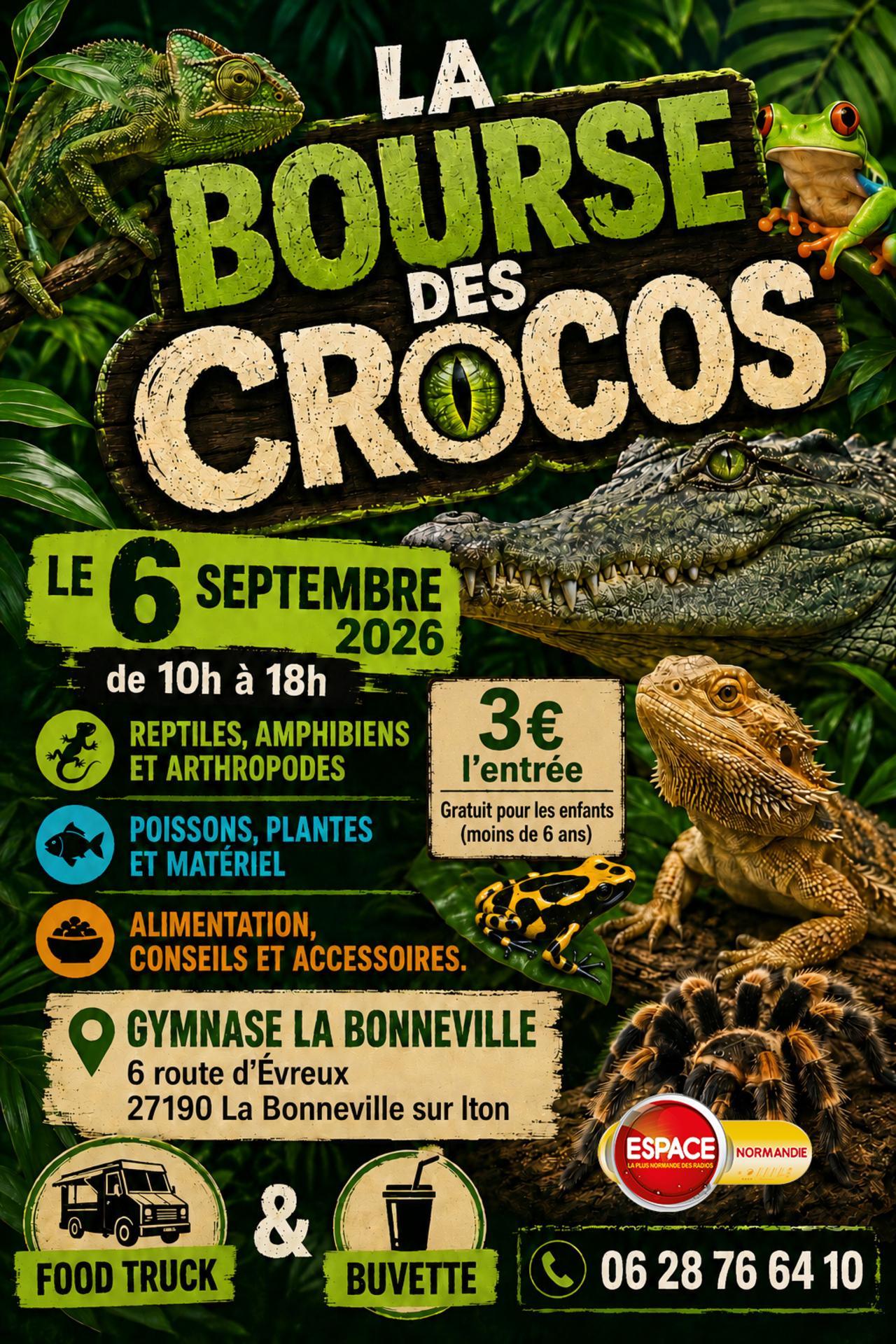 La Bourse des Crocos, Dimanche 6 Septembre, à la Bonneville-sur-Iton, avec Espace !